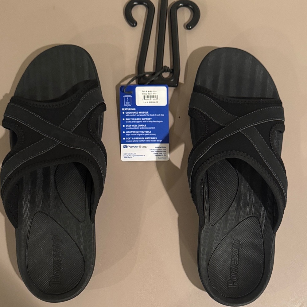Black Slide Sandals